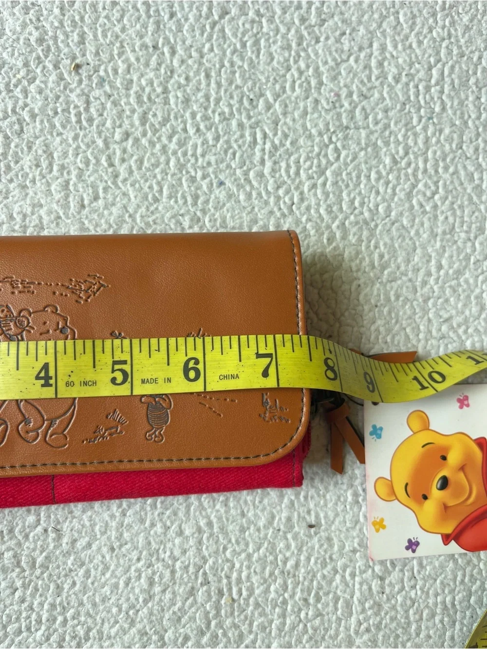NWT DISNEY WINNIE THE POOH RED & BROWN WALLET